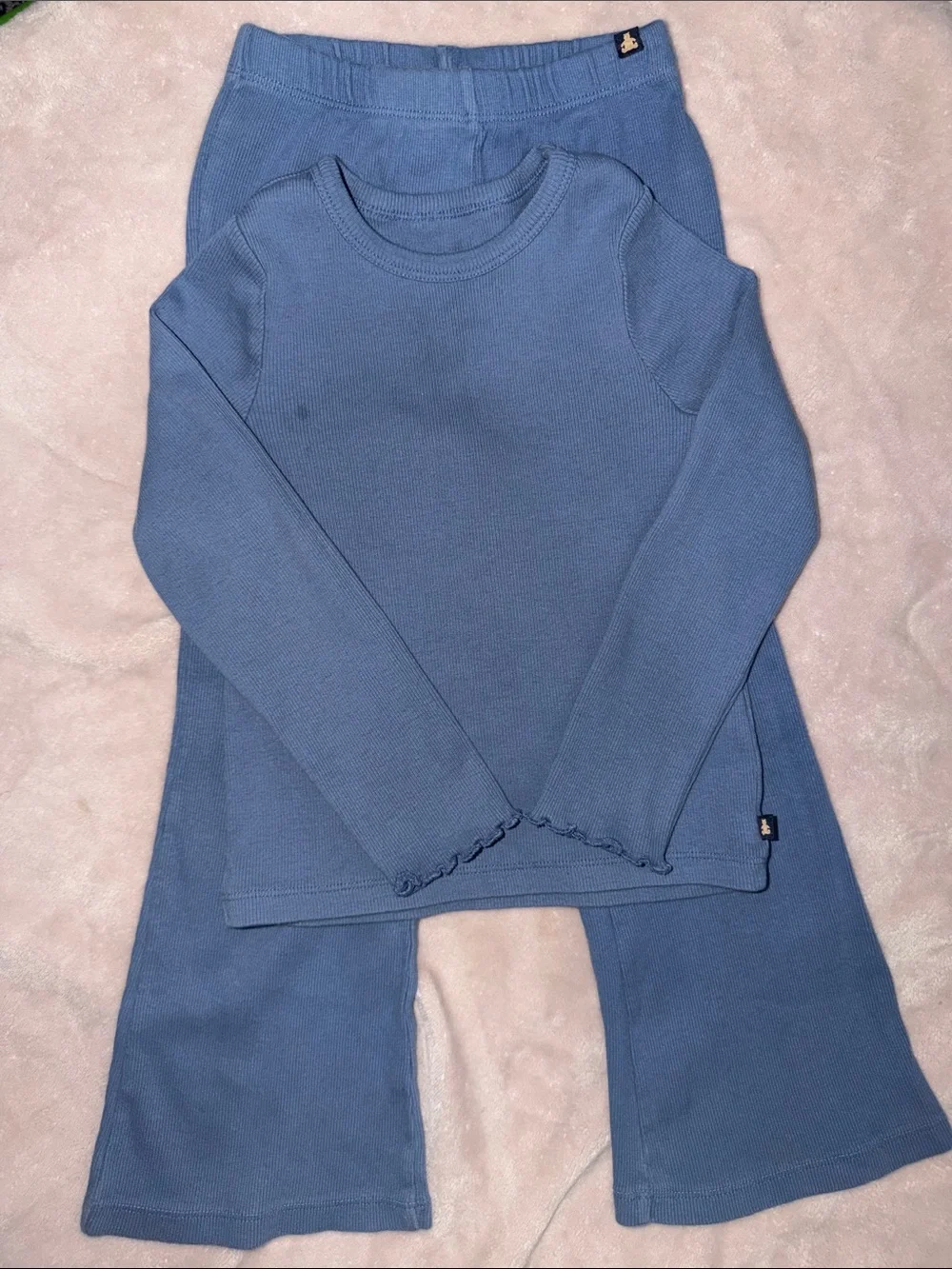 GAP Long Sleeve Tee and Pants Set in Dusty Blue